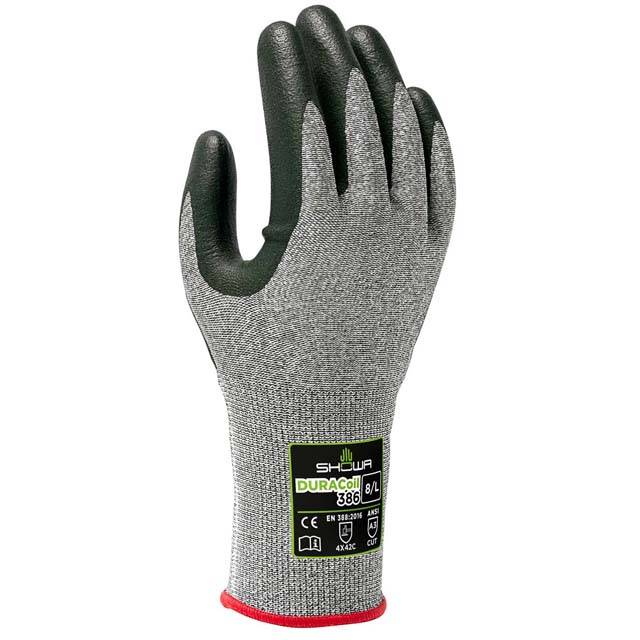 SHOWA® 386 Handschuh Gr.10 Nitril auf HPPE, Polyester grau-schwarz
