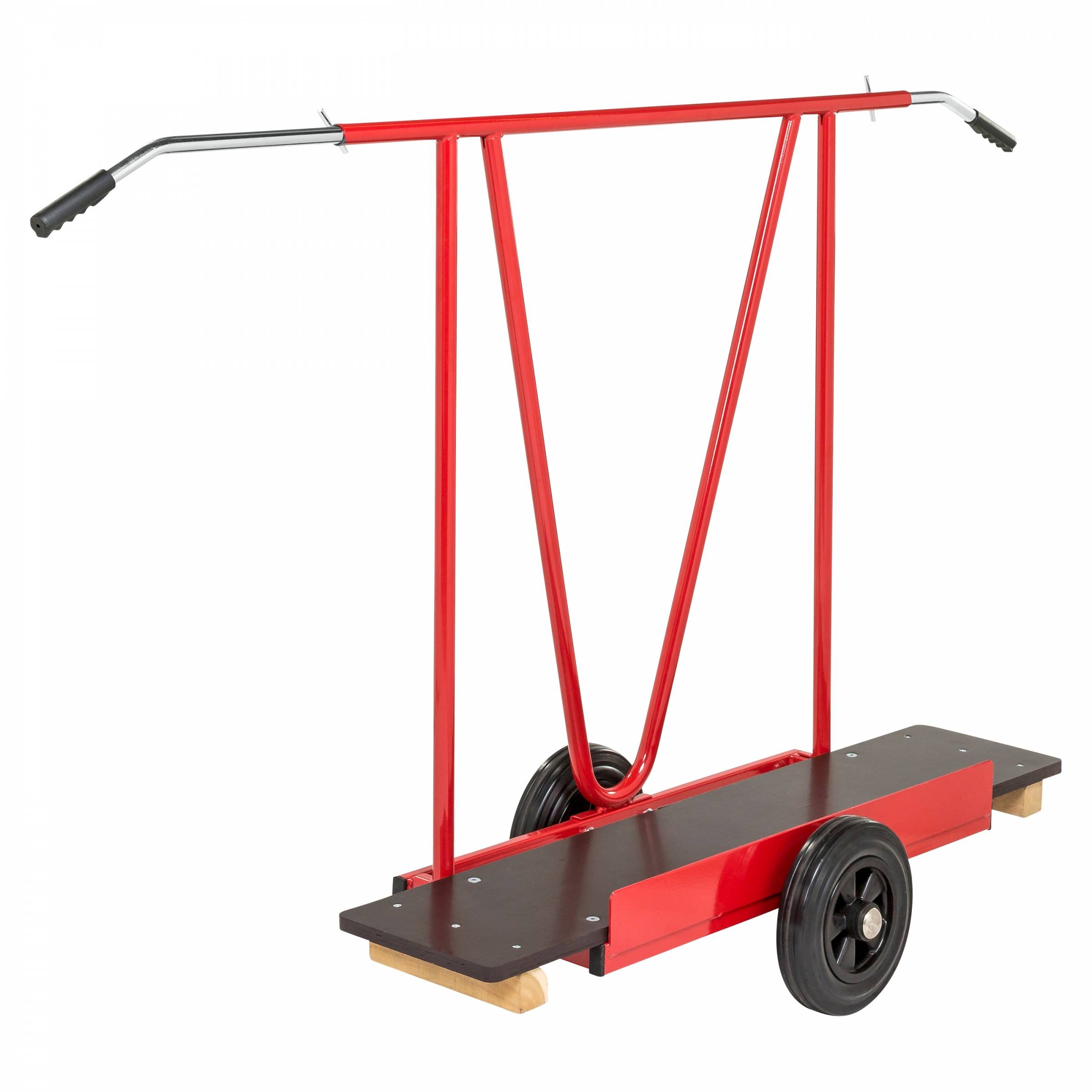 Kongamek Plattenwagen pulverbeschichtet in rot 1707x540x1122mm mit Luftbereifung