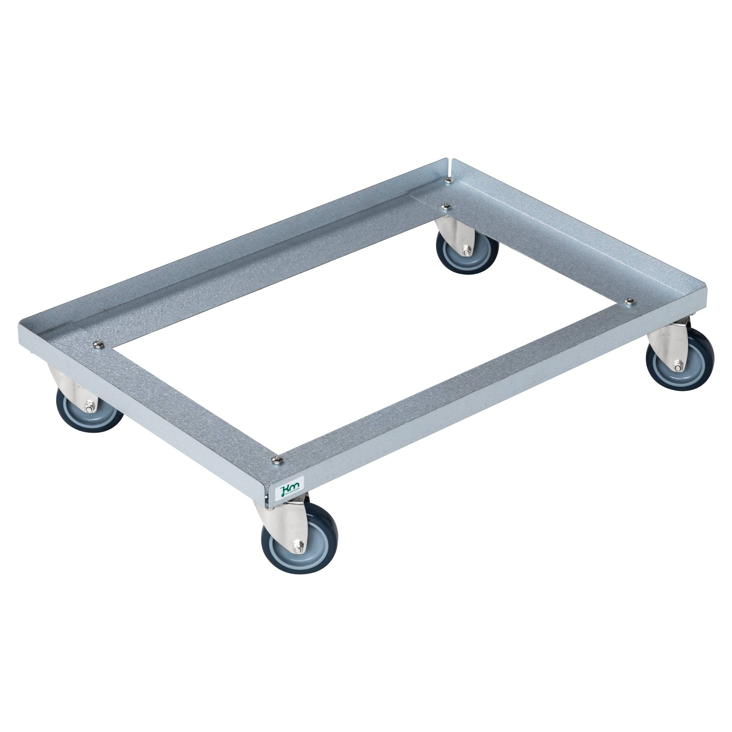 Kongamek Rollwagen verzinkt 616x416x128mm mit 4 Lenkrollen ohne Bremse