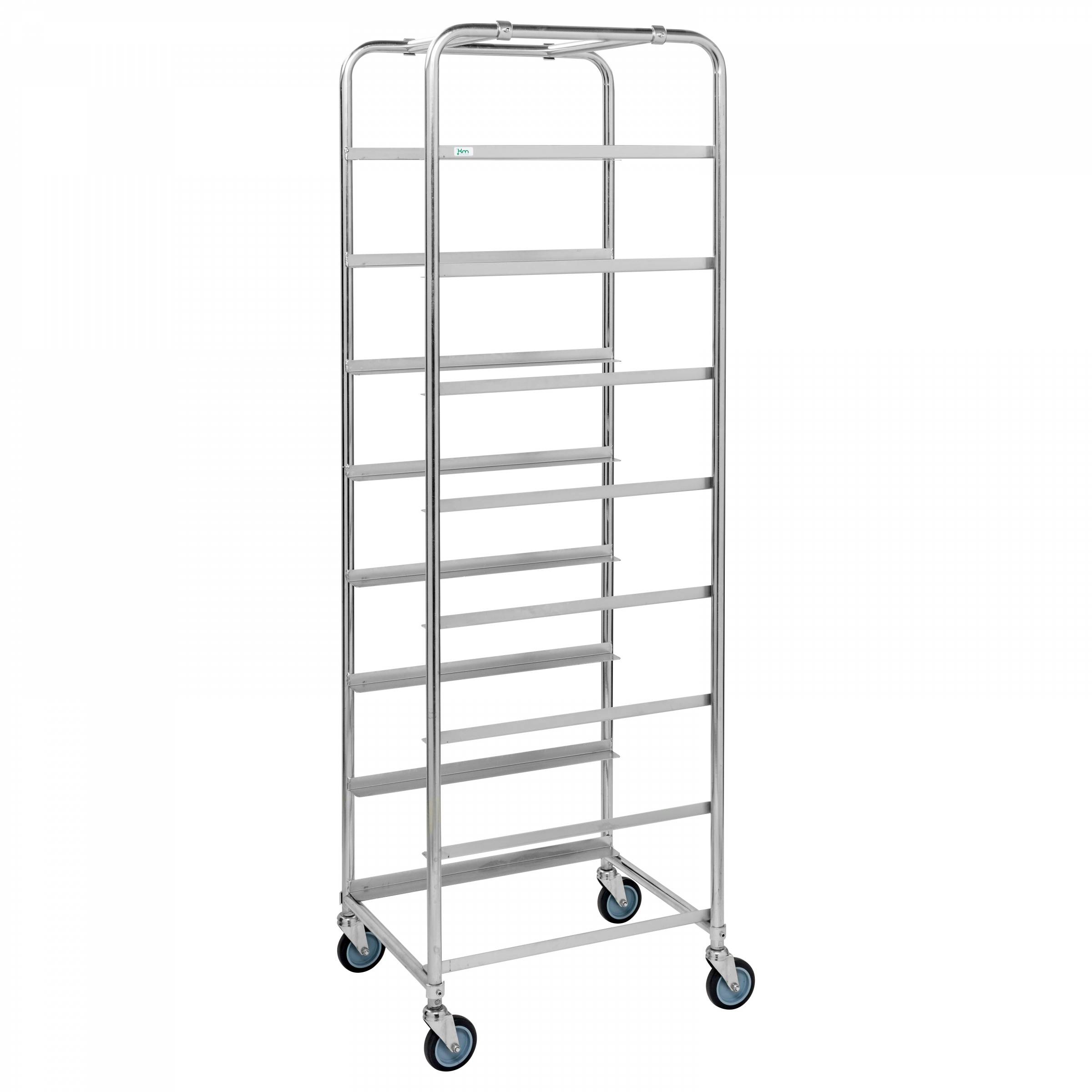 Kongamek Kistenwagen 460x590x1880mm verzinkt mit 8 Böden ohne Bremse
