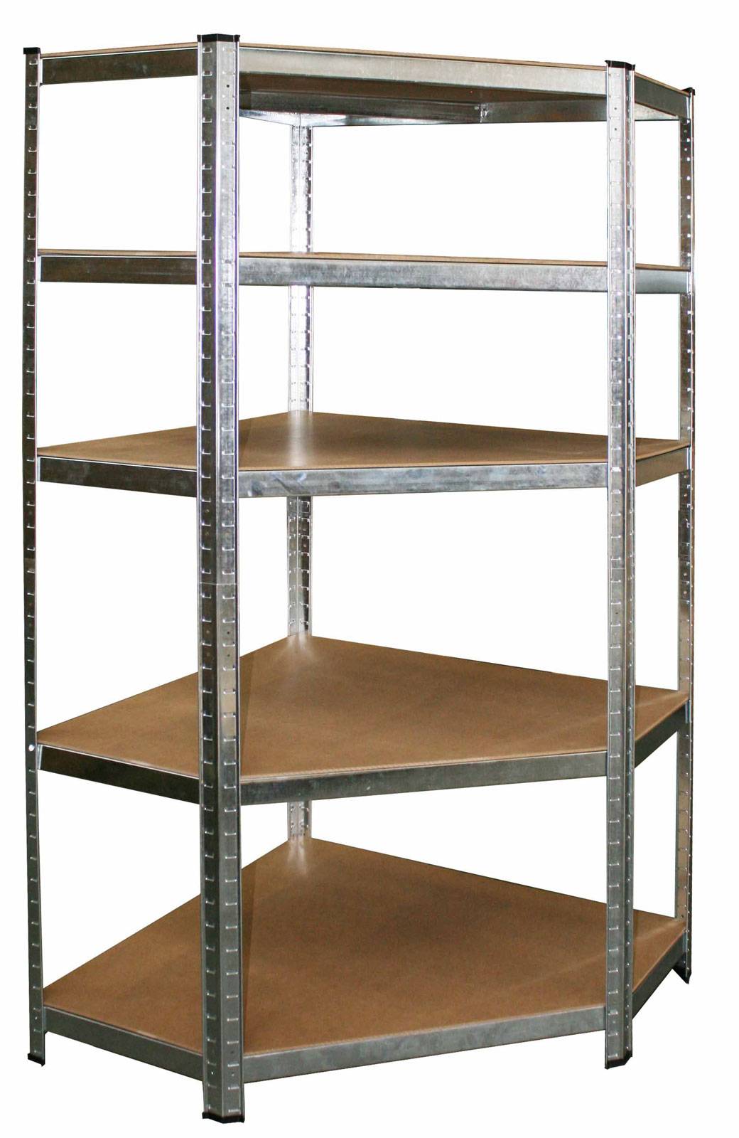 Schefer Metall Eckregal fünfeckig steckbar Tragkraft bis 150kg