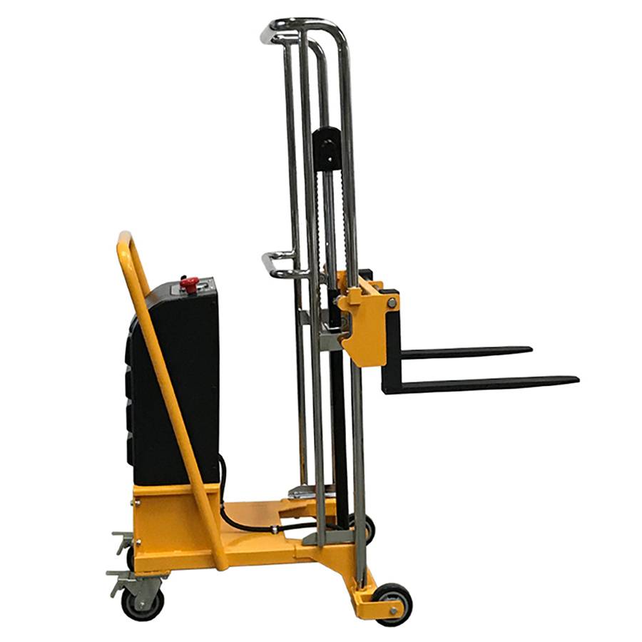 qteck Semi-elektrische Minilifter 550mm Gabellänge 20-1400mm Hubhöhe mit 250kg Hubkraft