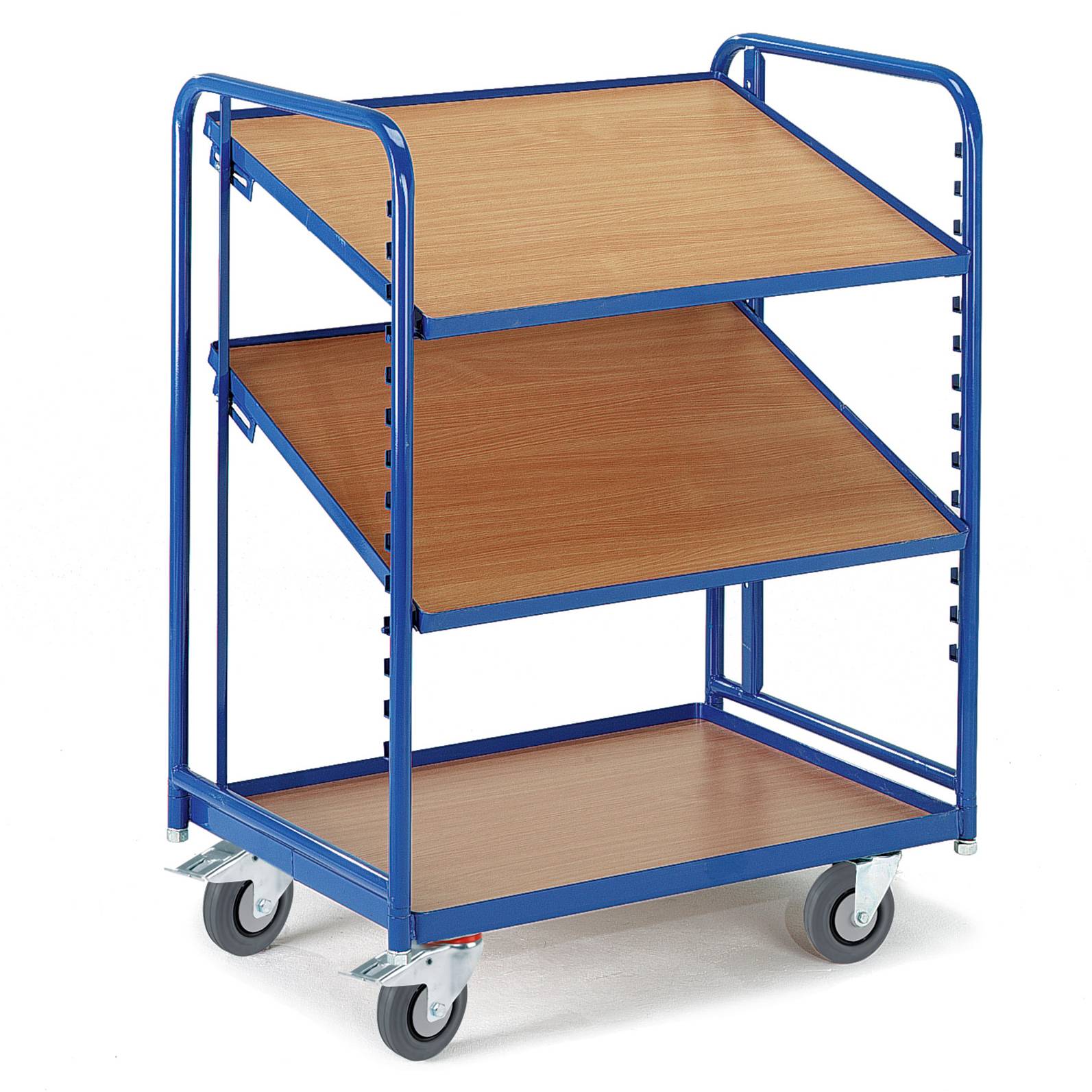 Rollcart Eurokastenwagen mit 2 neigbaren Ladeflächen in Buchendekor 820x620mm