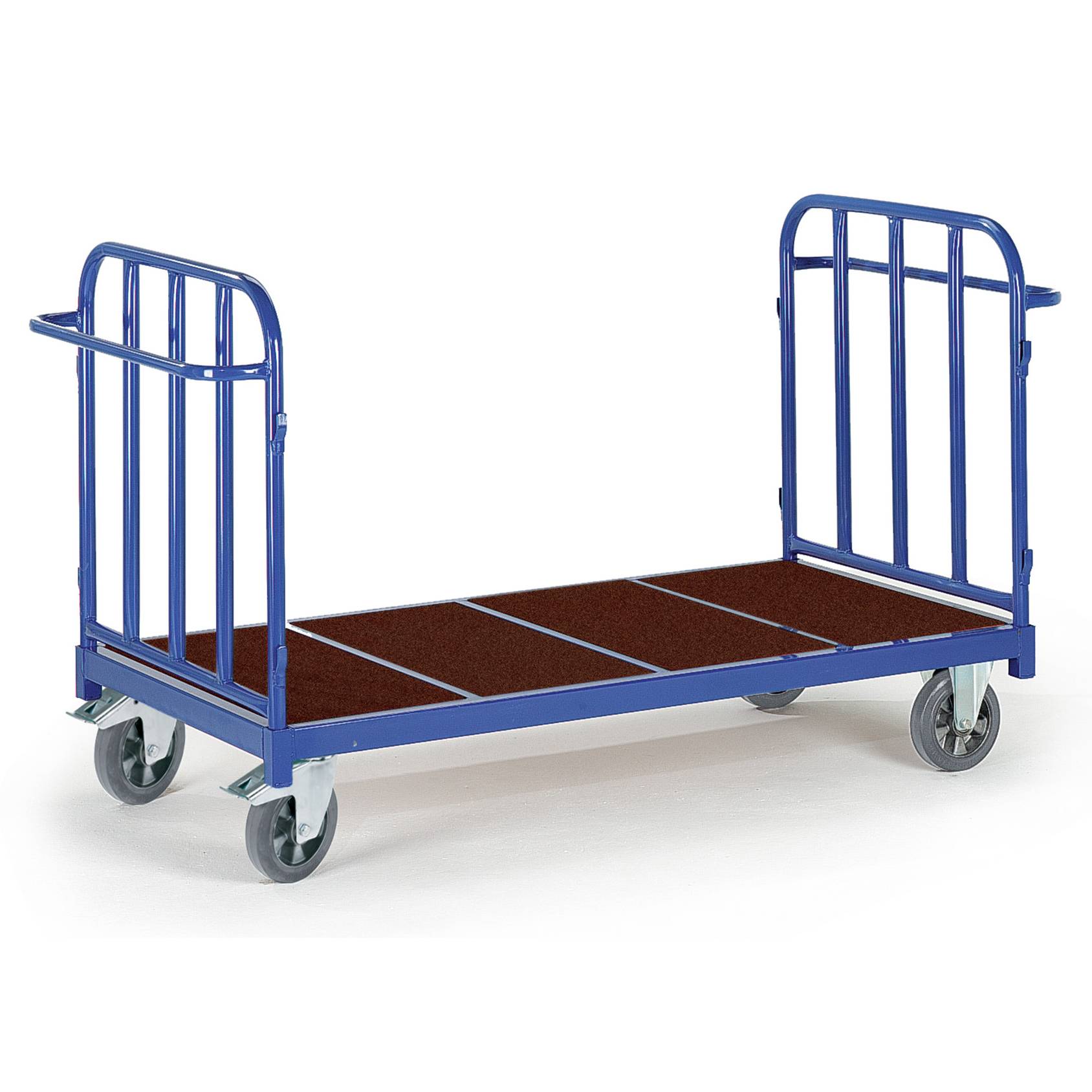 Rollcart Schwerer Doppel-Stirnwandwagen mit Holzboden 1600x880mm