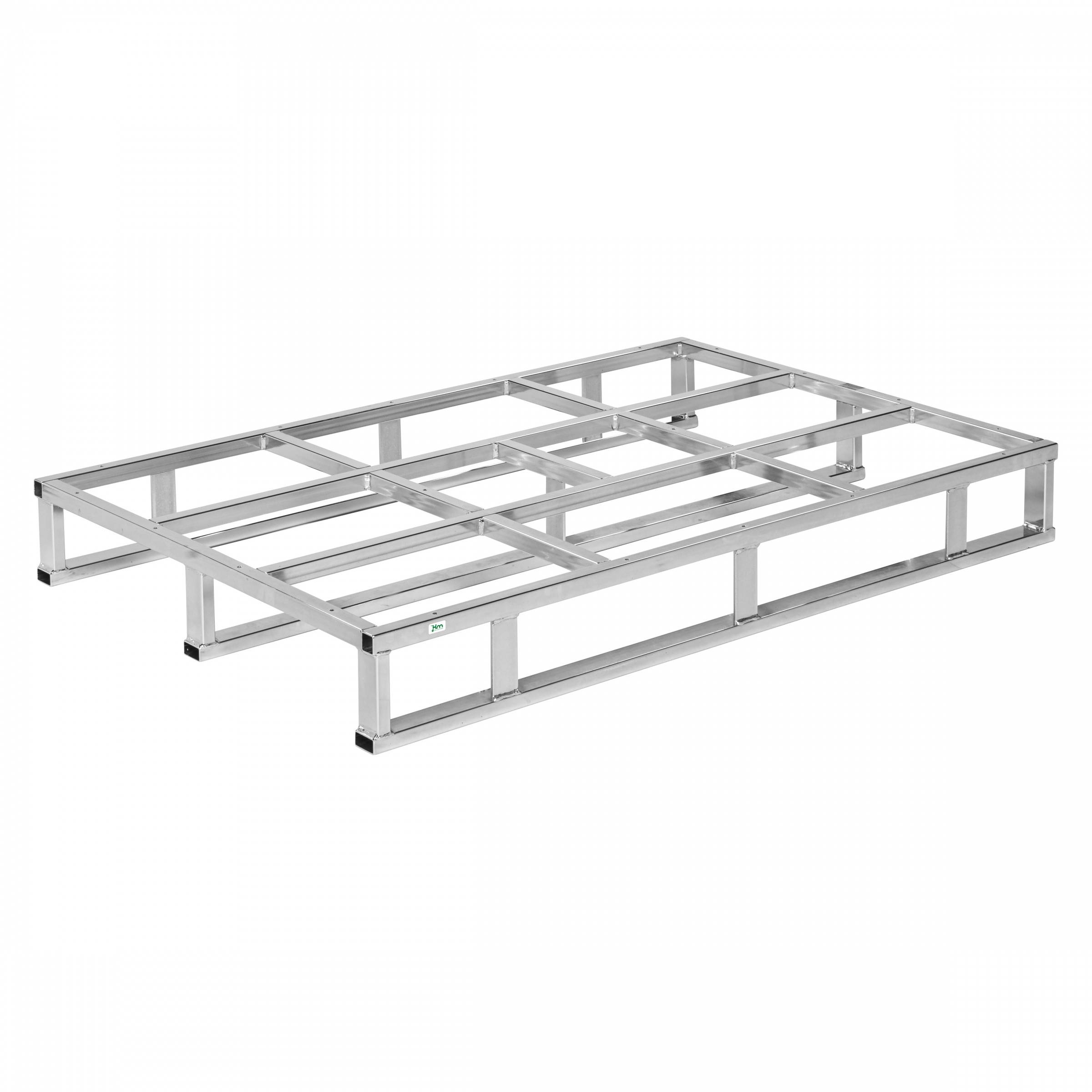Kongamek Stahlpalette 1200x800x145mm mit Rahmen und 1000kg Tragkraft