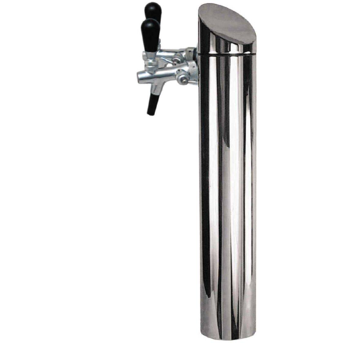 Schanksäule, Bierzapfsäule - Modell Tower, matt gebürstet, 2-leitig