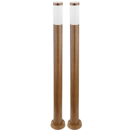 Stehleuchte Außenleuchte Gartenlampe Standleuchte Wegelampe Terrasse IP44, Edelstahl holzoptik, 1x E27 Fassung, DxH 12,7x110 cm, 2er Set Stehleuchte Außenleuchte Gartenlampe Standleuchte Wegelampe Terrasse IP44, Edelstahl holzoptik, 1x E27 Fassung, DxH 12,7x110 cm, 2er Set