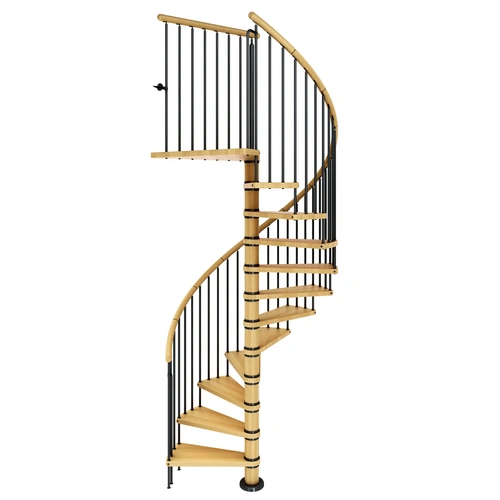 Dolle Spindeltreppe Winnipeg 266,5-292,5cm Geschosshöhe 12 Stufen Ø120cm Buche geölt Dolle Spindeltreppe Winnipeg 266,5-292,5cm Geschosshöhe 12 Stufen Ø120cm Buche geölt