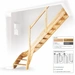 Dolle Raumspartreppe Faro 1/2-gewendelt 243-299cm GH 55-75cm breit Eiche weiß Stabgeländer aus Edelstahl rund 16 mm Dolle Raumspartreppe Faro 1/2-gewendelt 243-299cm GH 55-75cm breit Eiche weiß Stabgeländer aus Edelstahl rund 16 mm