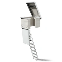 Dolle Flachdachausstieg clickFIX® vario Aluminium-Scherentreppe 120 x 60 cm 3 Zwischenrahmen 266 – 295 cm Raumhöhe Dolle Flachdachausstieg clickFIX® vario Aluminium-Scherentreppe 120 x 60 cm 3 Zwischenrahmen 266 – 295 cm Raumhöhe