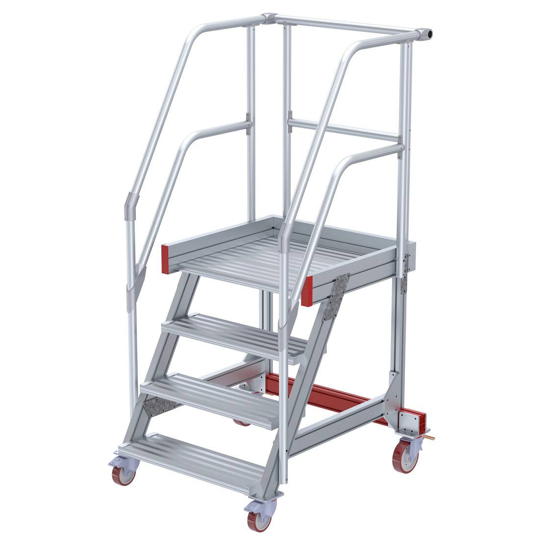 Euroline 513 Wartungsbühne 60° 800mm Stufenbreite 4 Stufen Alu gerieft