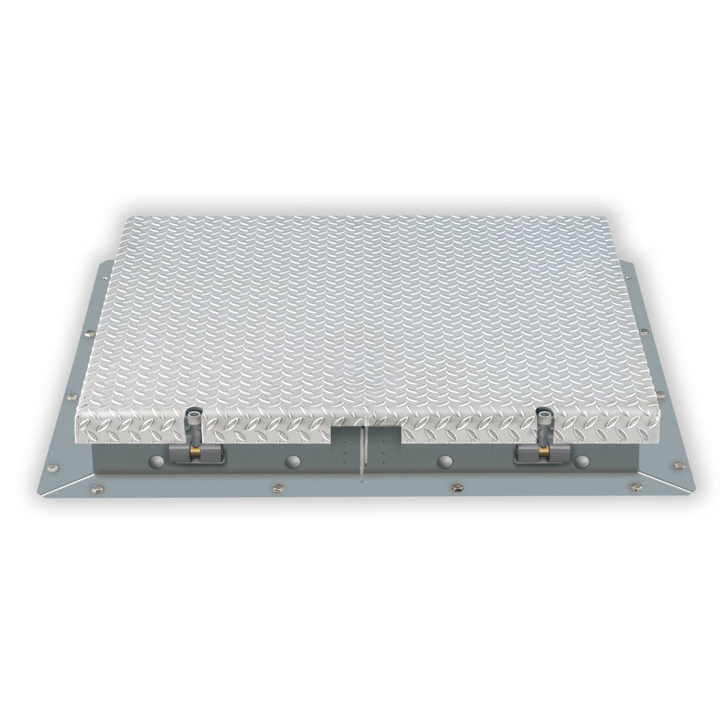 Hailo Schachtabdeckung HS7 Edelstahl 4mm begehbar, tagwasserdicht mit Schwenkverschluss 800x800mm