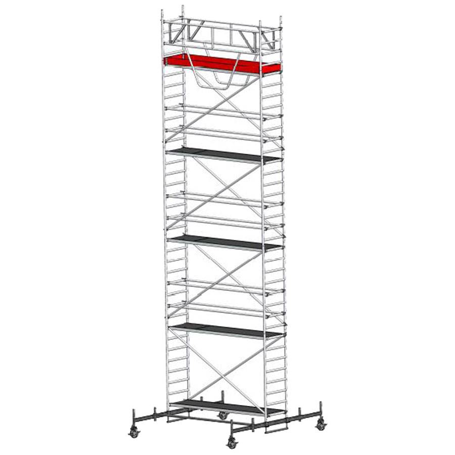 Euroline Gerüst 9513 mit Sicherheitsaufbau und Fahrbalken verschiebbar 10,50m AH