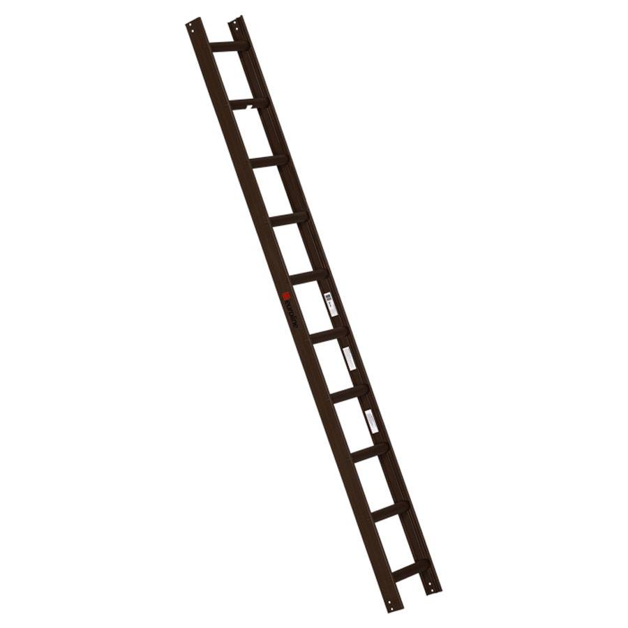 Euroline Premium Kaminkehrerleiter 10 Sprossen RAL8014 Braun