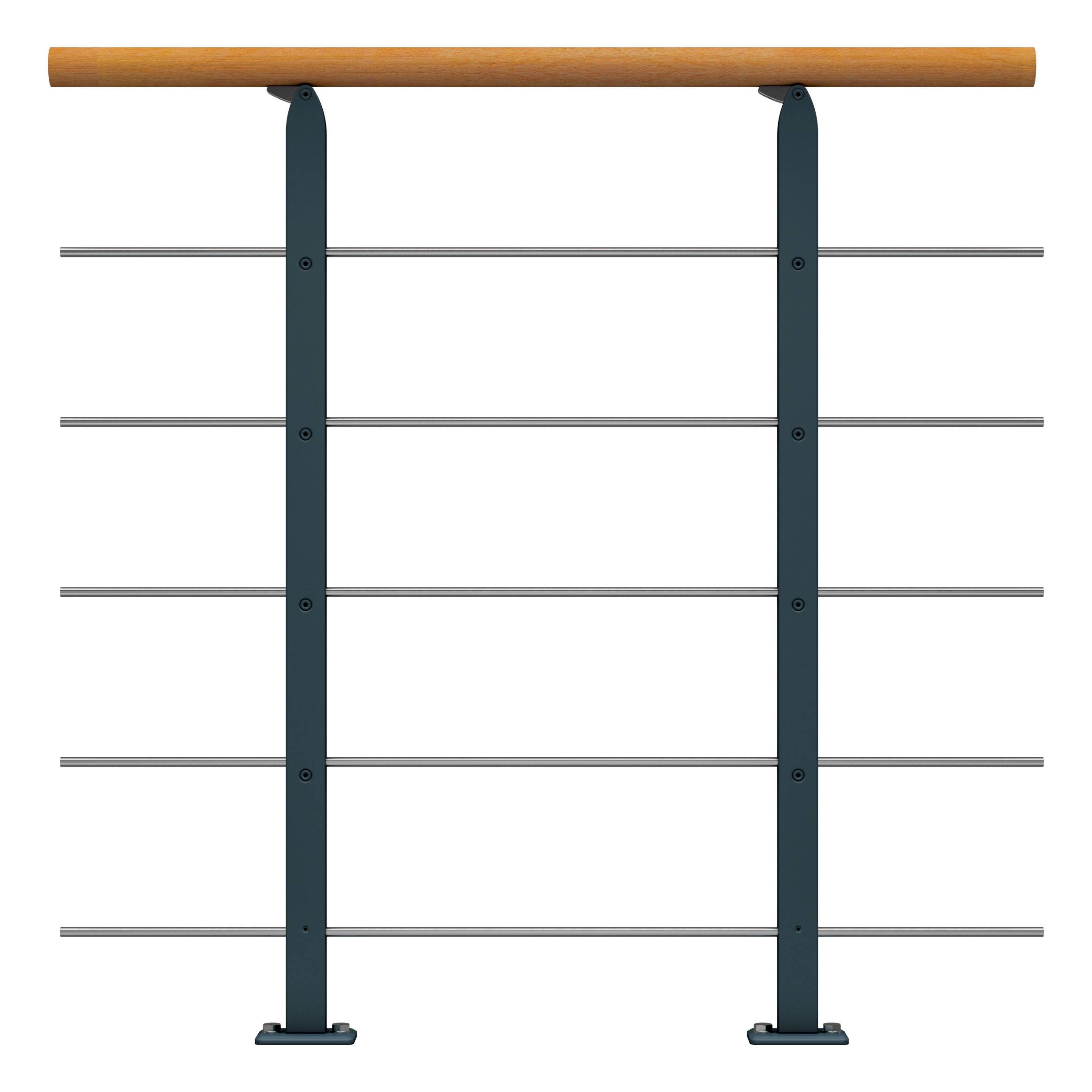 Dolle Brüstungsgeländer Erweiterungs-Set - Buche Unterkonstruktion Anthrazit - Frankfurt, Hamburg, Berlin, Sydney