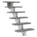 Dolle Außentreppe Gardenstep 80cm breit 6 Stufen Trimax grau 111-135cm Steigungshöhe ohne Geländer Dolle Außentreppe Gardenstep 80cm breit 6 Stufen Trimax grau 111-135cm Steigungshöhe ohne Geländer