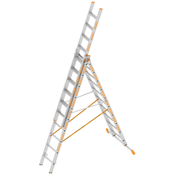 Layher TOPIC 1041 Allzweckleiter mit rutschhemmenden R12 3x10 Stufen Layher TOPIC 1041 Allzweckleiter mit rutschhemmenden R12 3x10 Stufen