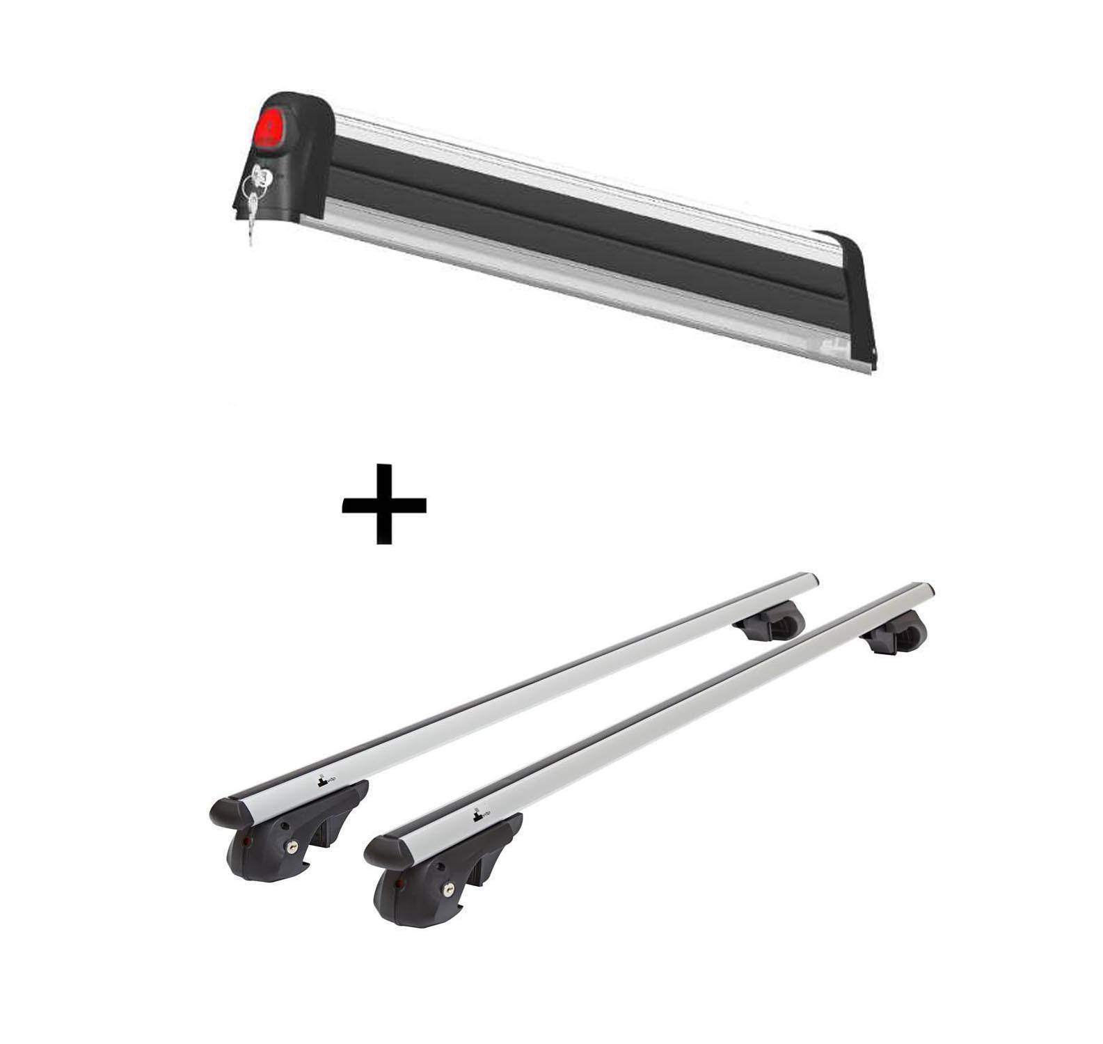 Skiträger VDP Everest 5 + Dachträger VDP004 L kompatibel mit für Mazda 5 05-13