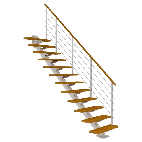 Dolle Mittelholmtreppe Sydney in Eiche, geölt 75 cm breit Gerade für Geschosshöhen 240 – 292 cm UK Metall Weiß mit einseitigem Designgeländer Dolle Mittelholmtreppe Sydney in Eiche, geölt 75 cm breit Gerade für Geschosshöhen 240 – 292 cm UK Metall Weiß mit einseitigem Designgeländer