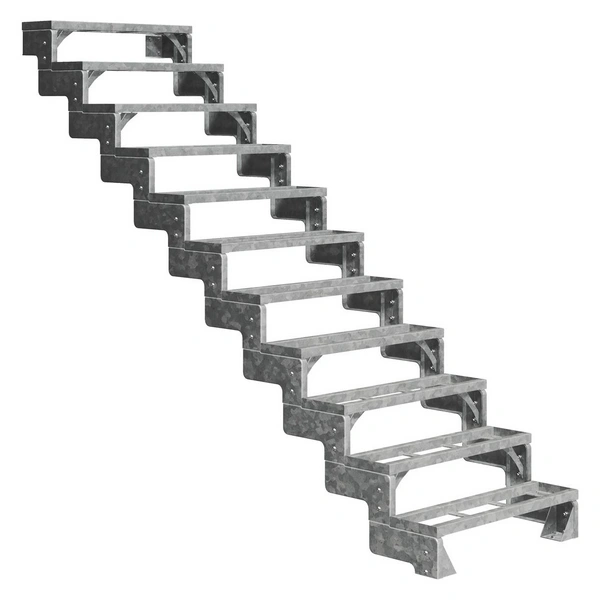 Dolle Außentreppe Gardentop 198-242cm Geschosshöhe mit Einlegerahmen 80cm breit ohne Geländer Dolle Außentreppe Gardentop 198-242cm Geschosshöhe mit Einlegerahmen 80cm breit ohne Geländer