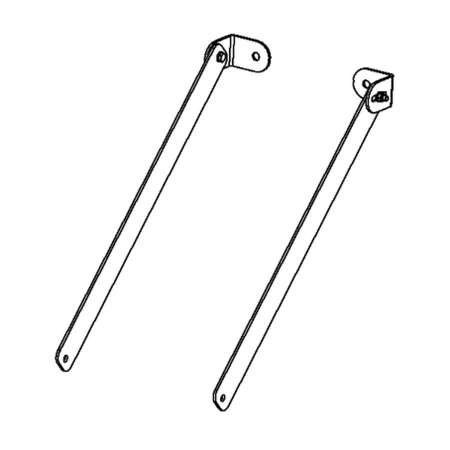 Zuganker-Set für Leiterntyp 9670 und 9650 aus verzinktem Stahl, 60x20mm Holmmaß