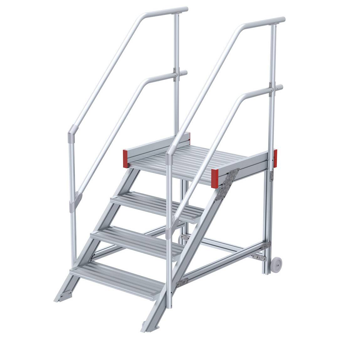 Euroline 514 Anstieg 45° 800mm Stufenbreite 4 Stufen Alu gerieft