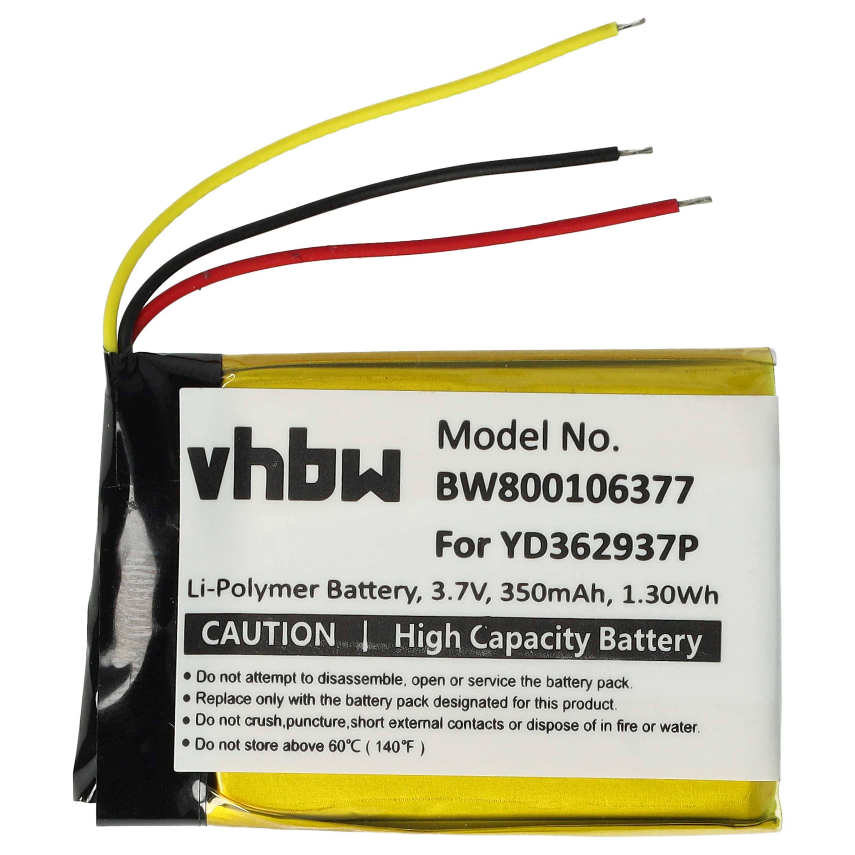vhbw Akku kompatibel mit GoPro Wi-Fi Remote, ARMTE-001 Fernbedienung Remote Control (350 mAh, 3,7 V, Li-Polymer)