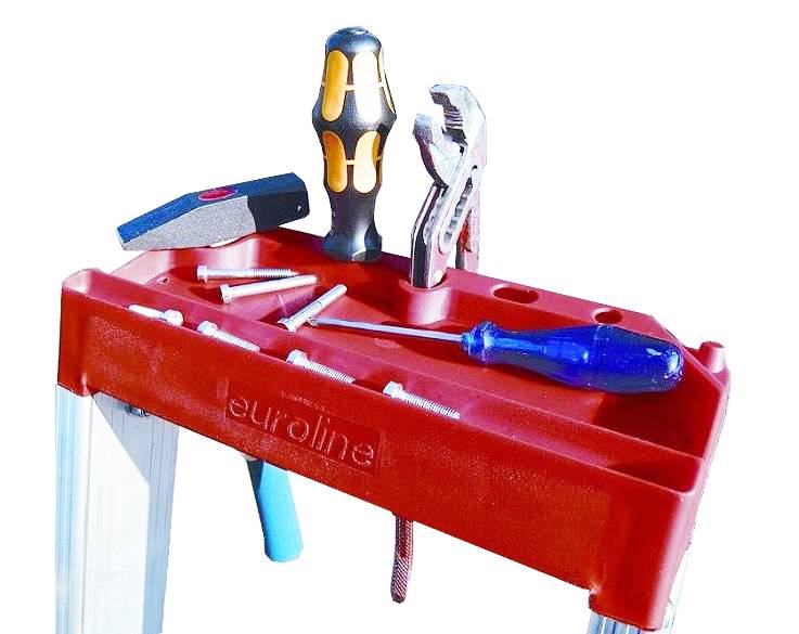 Euroline Ablageschale für Alu-Stufenstehleiter mit Sicherheitsbrücke Nr. 32577