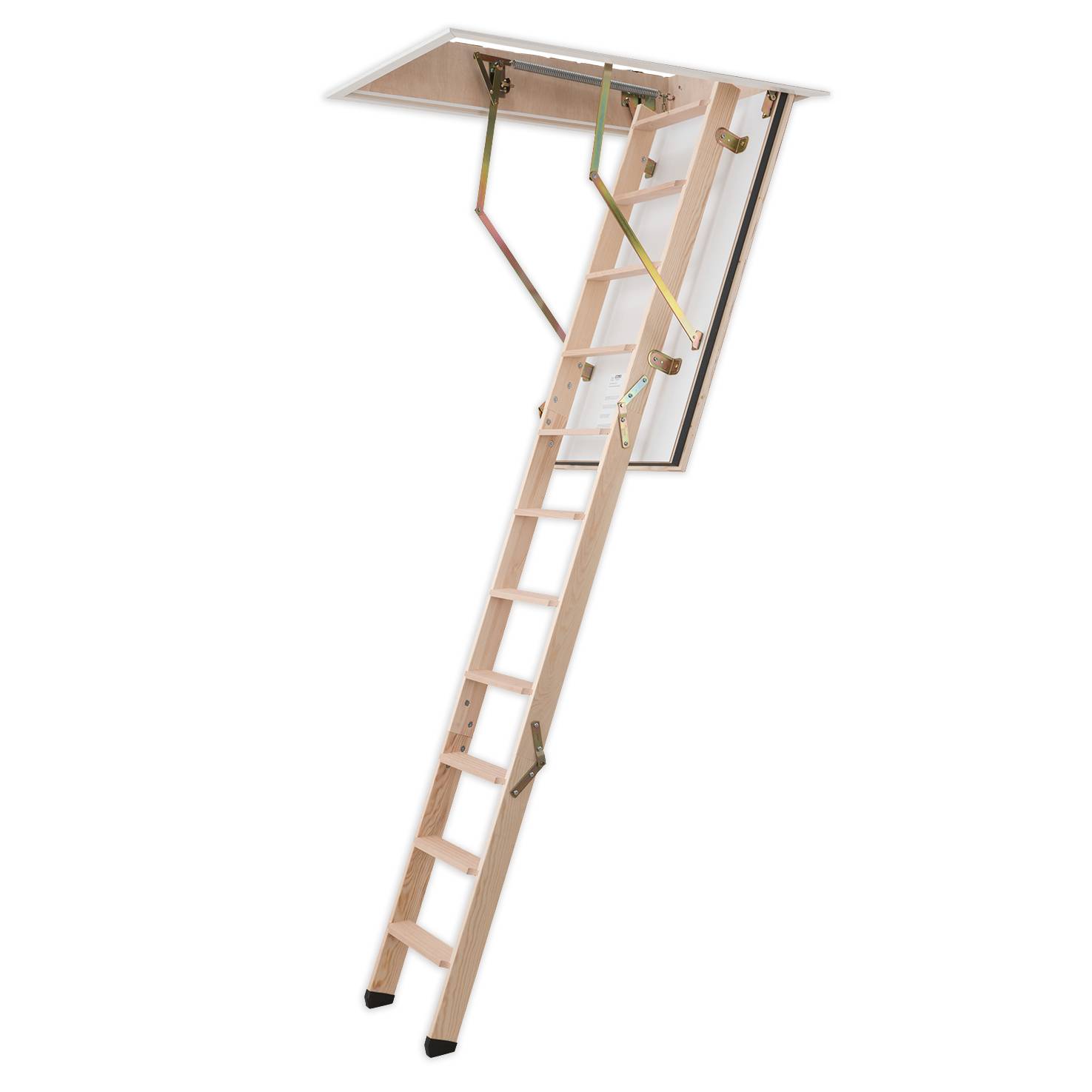 Dolle Bodentreppe F30 3-teilig bis 285cm Raumhöhe mit U-Wert 0,96 Deckenöffnung 130x70cm
