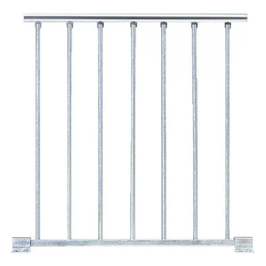 Dolle Brüstungsgeländer Erweiterungspaket 1m lang aus Stahl mit Aluminiumhandlauf für Außentreppe Gardenstep und Gardentop
