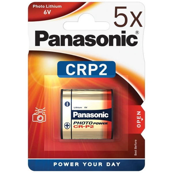 5x Panasonic CR-P2 6V 1400mAh Photo Batterie Lithium 5x Panasonic CR-P2 6V 1400mAh Photo Batterie Lithium
