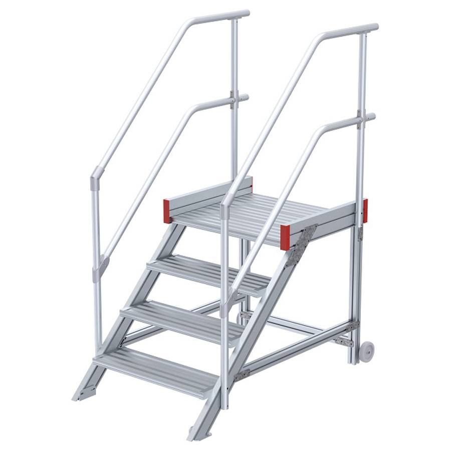 Euroline 514 Anstieg 45° 600mm Stufenbreite 4 Stufen Alu gerieft