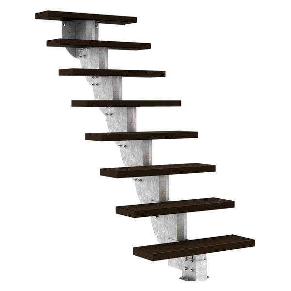 Dolle Außentreppe Gardenstep 80cm breit 8 Stufen Trimax dunkelbraun 148-180cm Steigungshöhe ohne Geländer Dolle Außentreppe Gardenstep 80cm breit 8 Stufen Trimax dunkelbraun 148-180cm Steigungshöhe ohne Geländer