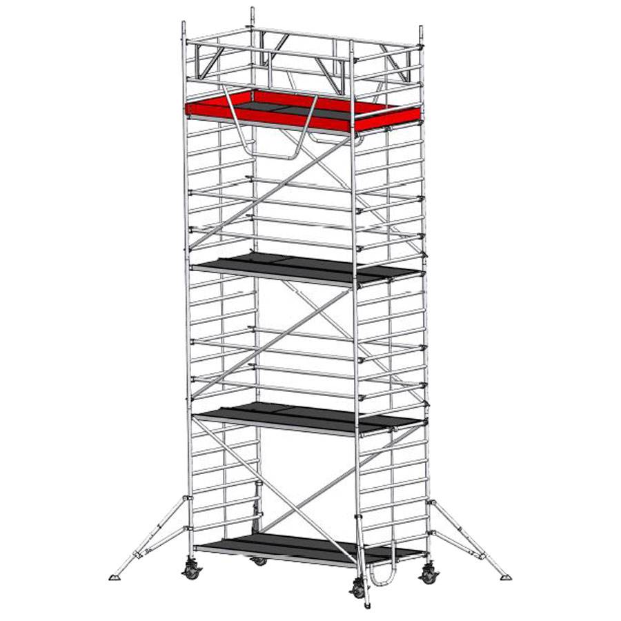 Euroline Gerüst 9517 mit Sicherheitsaufbau und Auslegern 8,35m AH