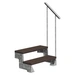 Dolle Außentreppe Gardentop 36-44cm Geschosshöhe mit Trimax dunkelbraun 80cm breit mit Geländer Dolle Außentreppe Gardentop 36-44cm Geschosshöhe mit Trimax dunkelbraun 80cm breit mit Geländer