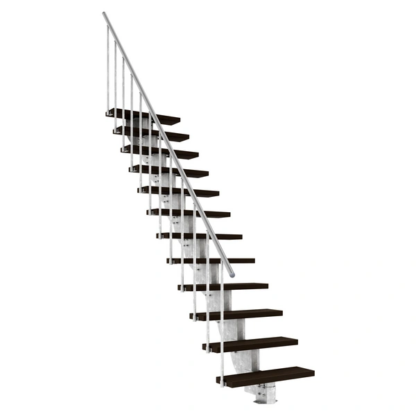 Dolle Außentreppe Gardenstep 80cm breit 12 Stufen Trimax dunkelbraun 222-270cm Steigungshöhe mit Geländer Dolle Außentreppe Gardenstep 80cm breit 12 Stufen Trimax dunkelbraun 222-270cm Steigungshöhe mit Geländer