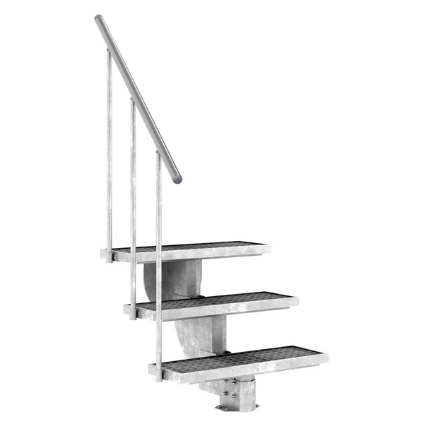 Dolle Außentreppe Gardenstep 80cm breit 3 Stufen Gitterrost 55,5-67,5cm Steigungshöhe mit Geländer Dolle Außentreppe Gardenstep 80cm breit 3 Stufen Gitterrost 55,5-67,5cm Steigungshöhe mit Geländer