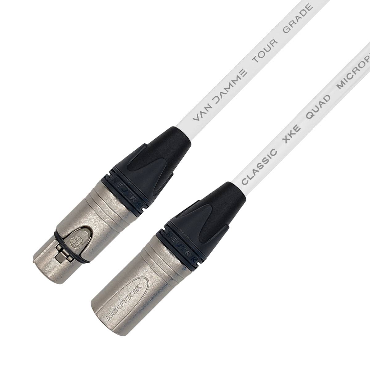 Van Damme XKE Starquad Microphone XLR Mikrofonkabel (Neutrik XLR-m / XLR-f) 5m Weiß