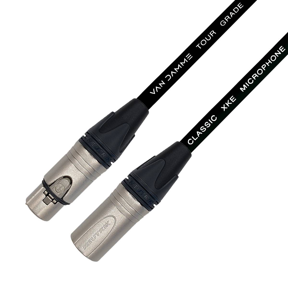Van Damme XKE Microphone XLR Mikrofonkabel (Neutrik XLR-m / XLR-f) 2m Schwarz