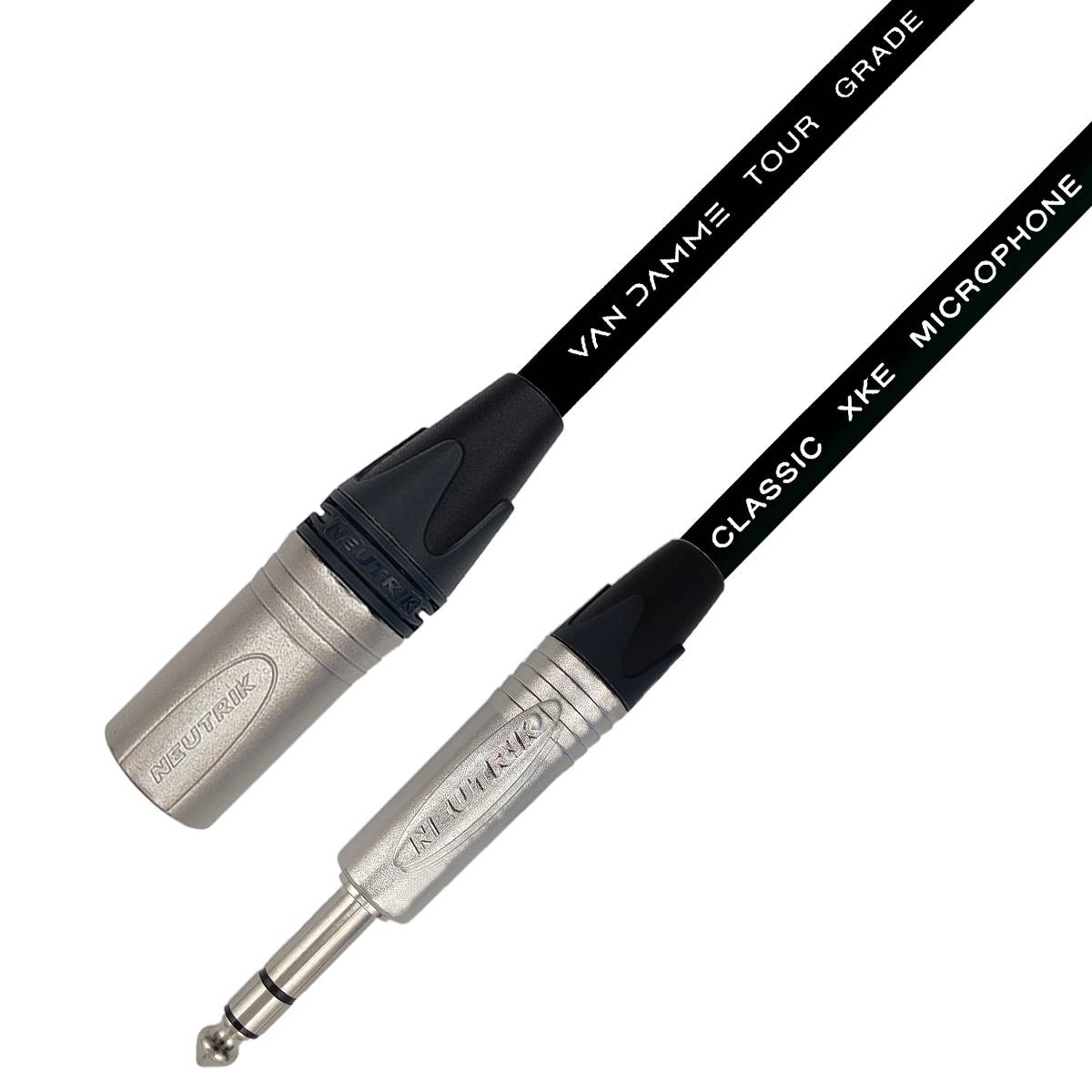 Van Damme XKE Microphone Mikrofonkabel/ Patchkabel (Neutrik XLR-m / TRS) 5m Schwarz