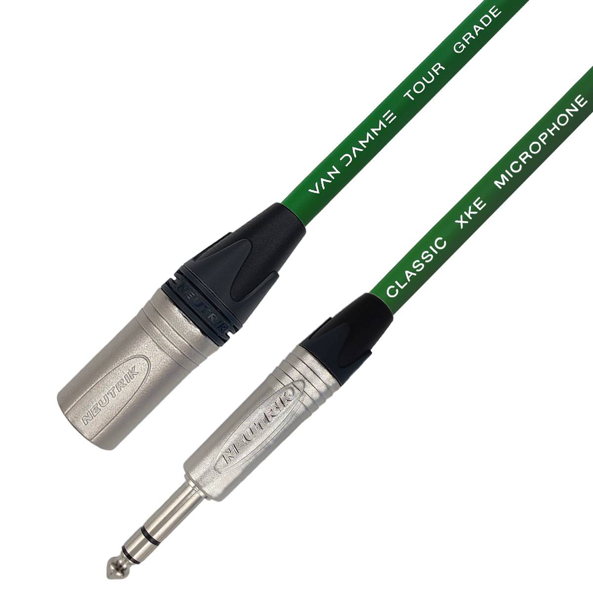 Van Damme XKE Microphone Mikrofonkabel/ Patchkabel (Neutrik XLR-m / TRS) 2m Grün