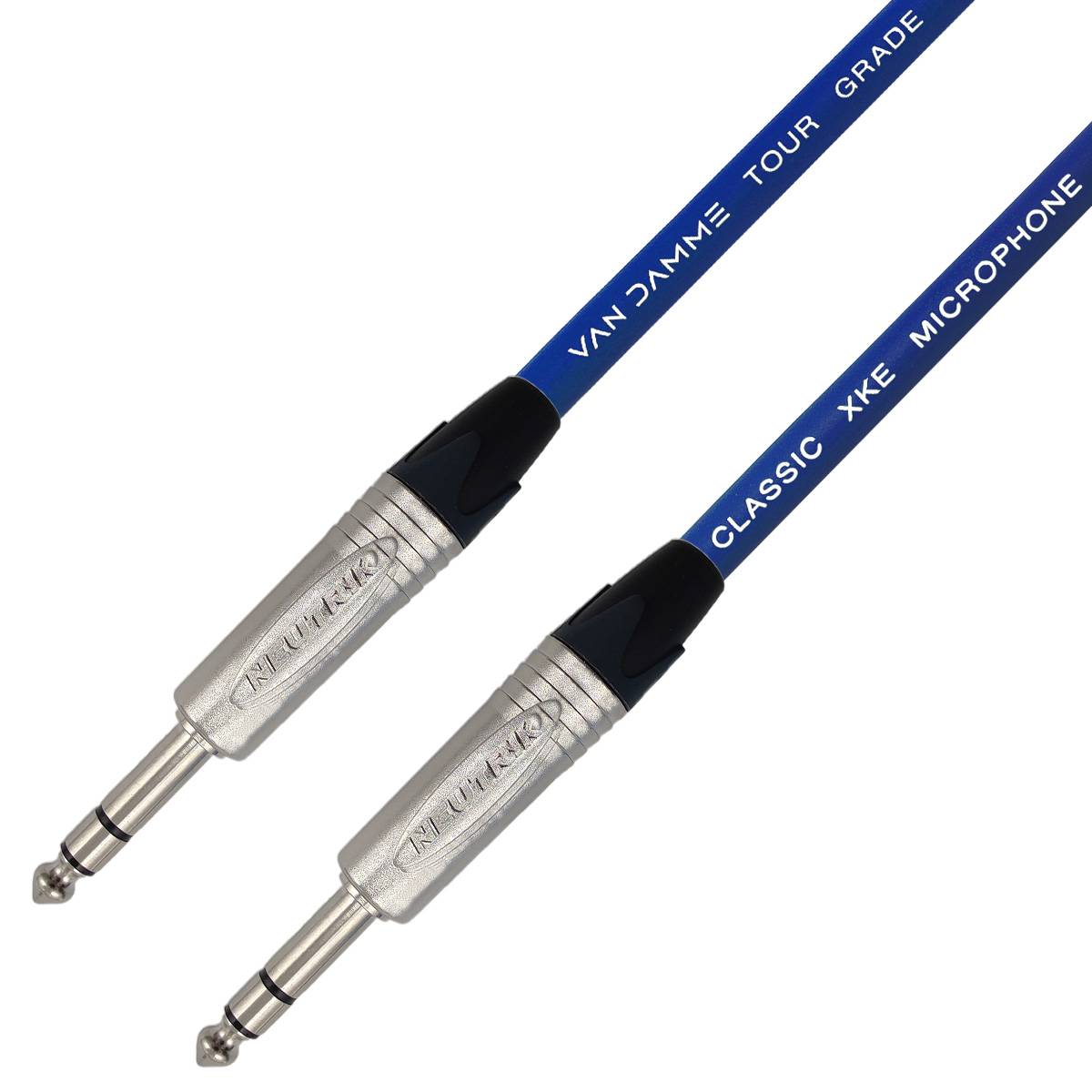 Van Damme XKE Microphone Mikrofonkabel/ Patchkabel (Neutrik TRS) 2m Blau