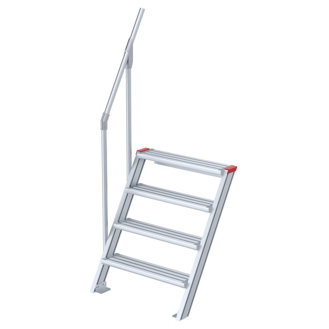 Euroline 510 Treppe 60° 600mm Stufenbreite 4 Stufen Alu gerieft
