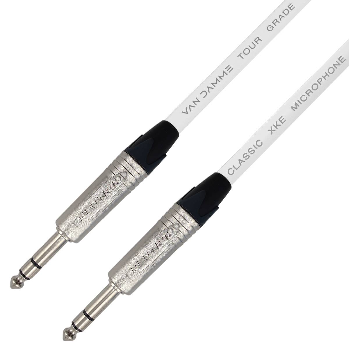 Van Damme XKE Microphone Mikrofonkabel/ Patchkabel (Neutrik TRS) 0.5m Weiß