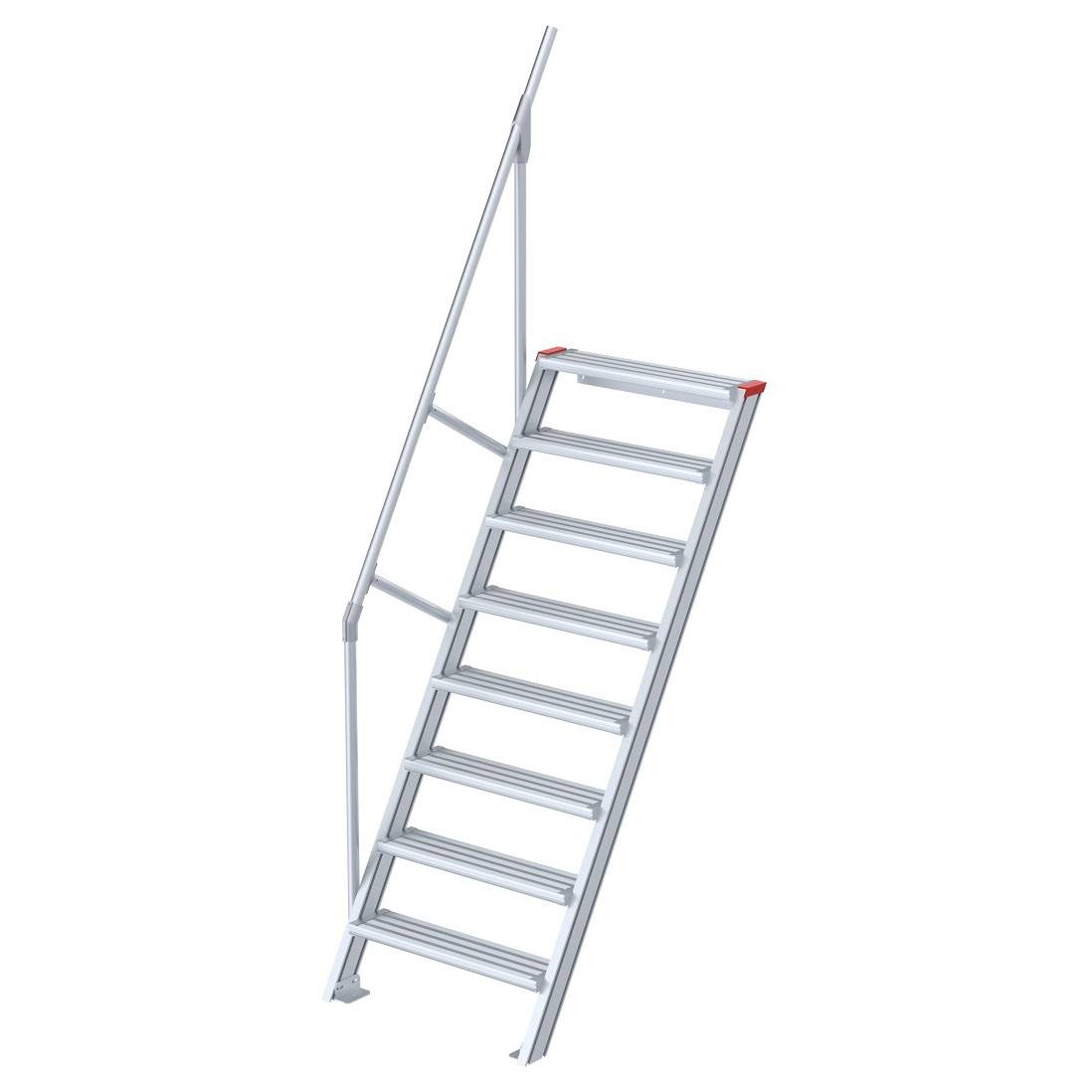 Euroline 510 Treppe 60° 600mm Stufenbreite 8 Stufen Alu gerieft