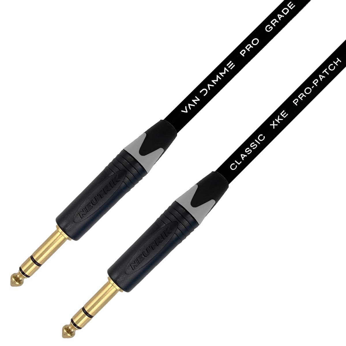 Van Damme XKE Pro-Patch Premium Patchkabel (Neutrik Gold TRS) 2m Schwarz