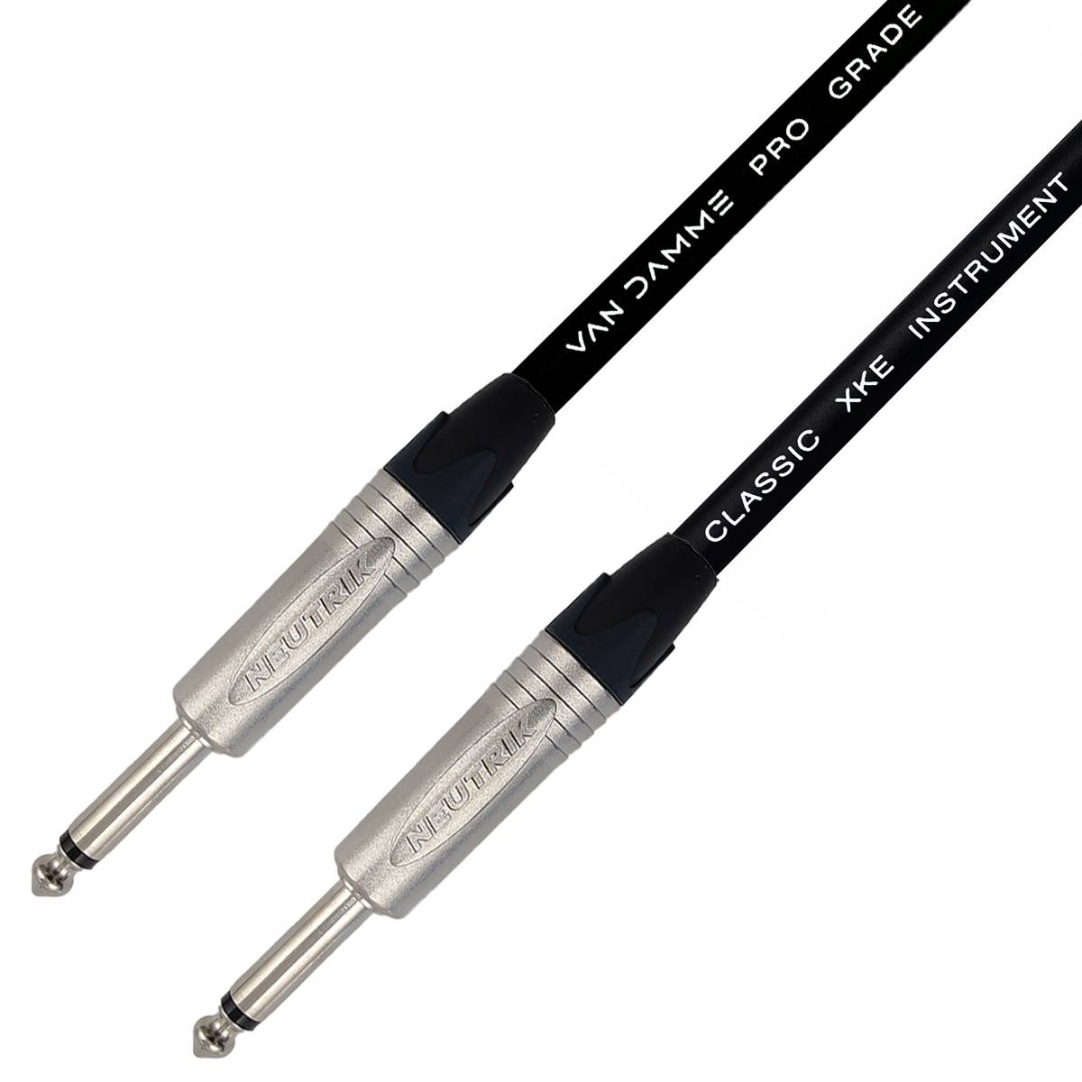 Van Damme XKE Instrument TS Instrumentenkabel (Neutrik 6,35mm Klinke) 10m Schwarz