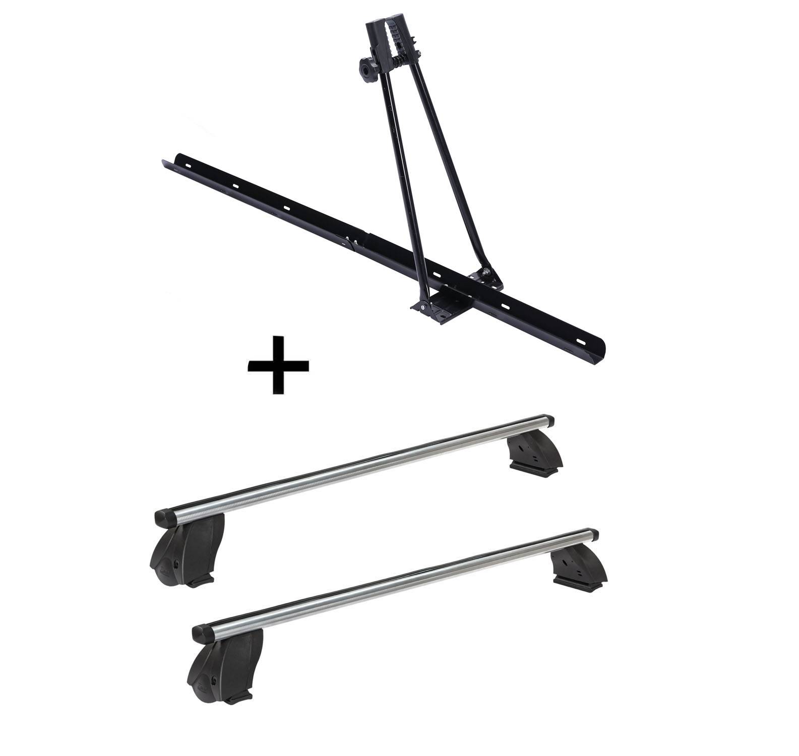 Fahrradträger ORION + Dachträger K1 PRO Aluminium kompatibel mit für VW Caddy (2K) Life 10-15