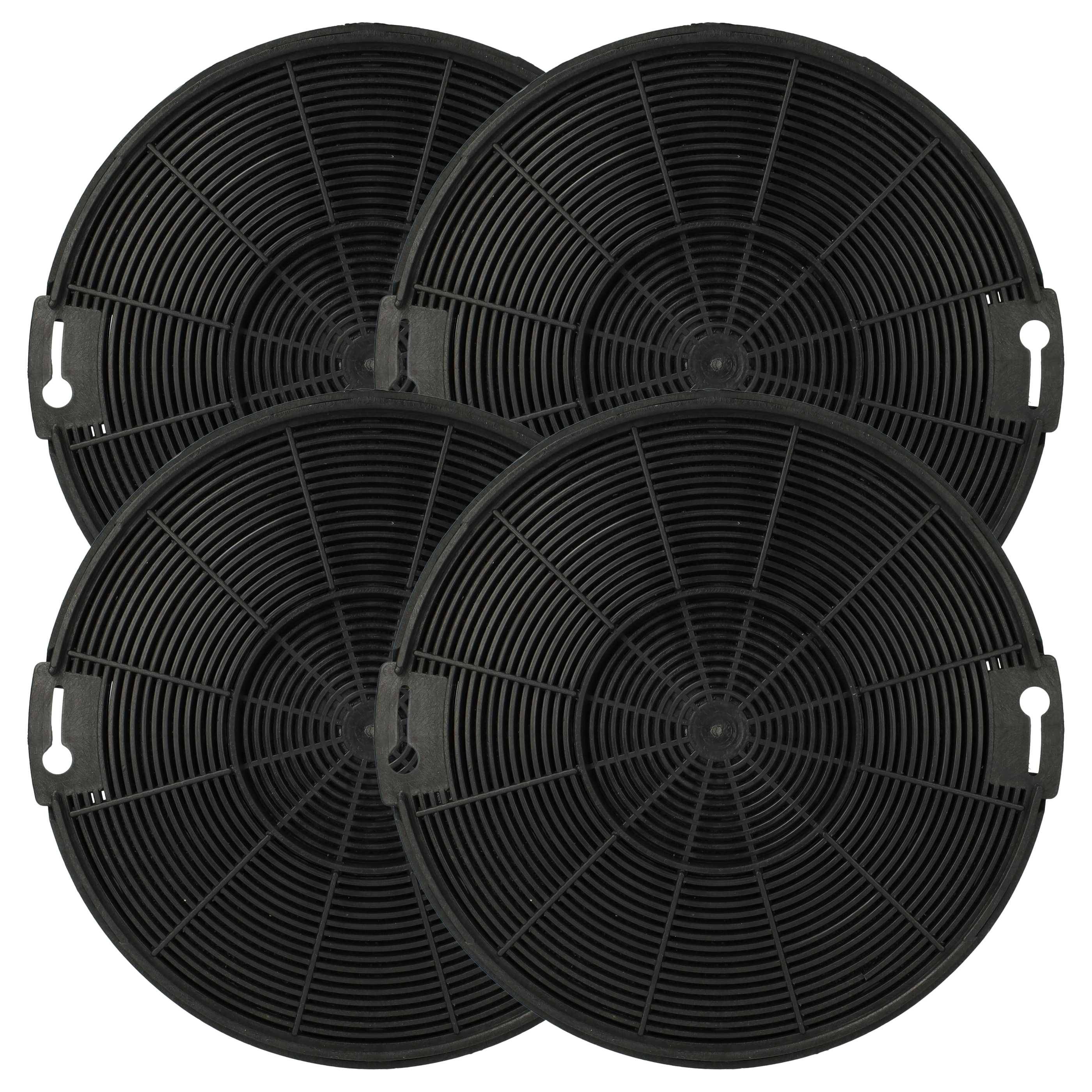 vhbw 4x Aktivkohlefilter kompatibel mit Zoppas PHP61260GK, PHP91260GK Dunstabzugshaube - 15 cm