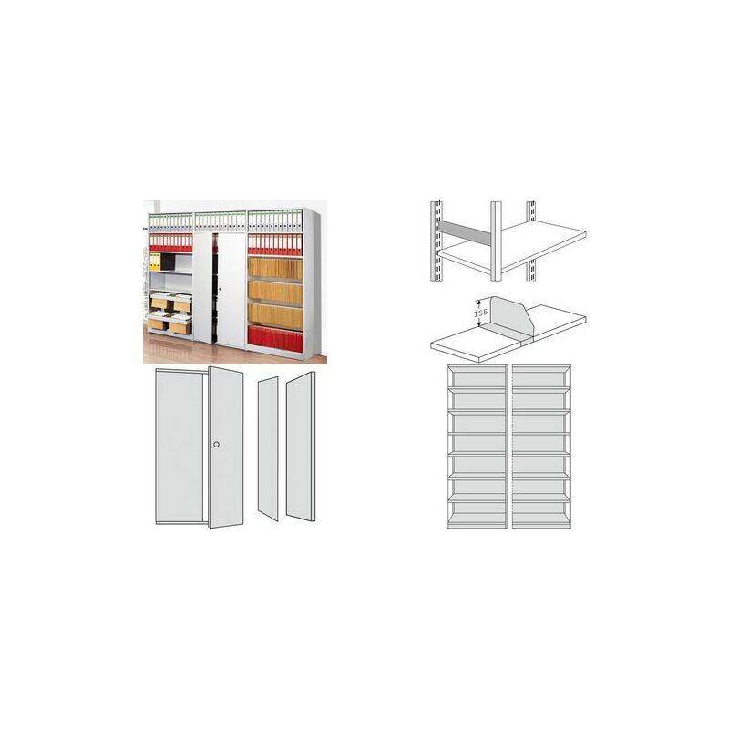 kerkmann Anbau-Regal Progress 500, 8 Böden, (B)2.600 mm